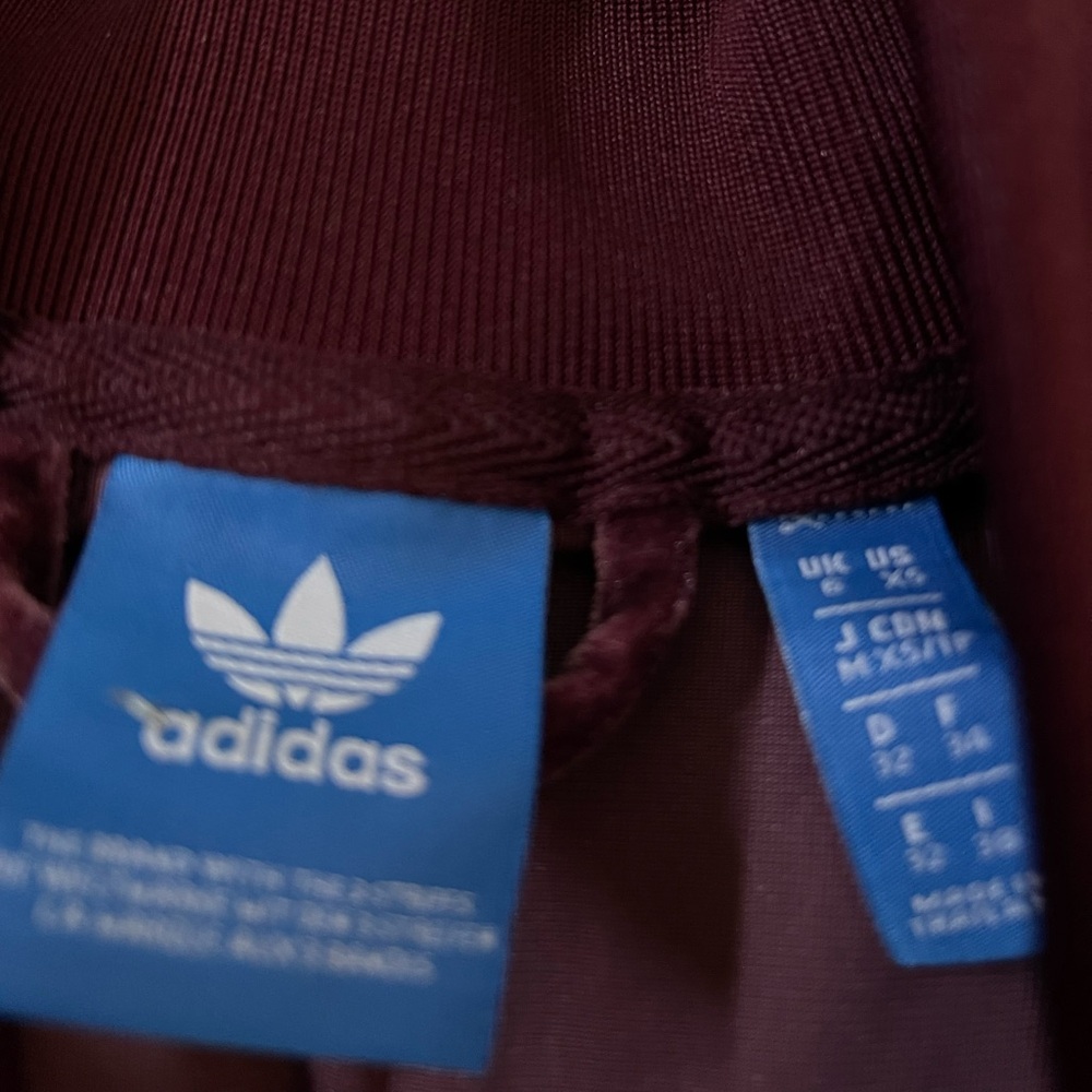 adidas Burgundy Velvet Leggings - Picture 5 of 6